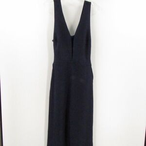 TOBI Navy Blue Front Plunge Pant Suit